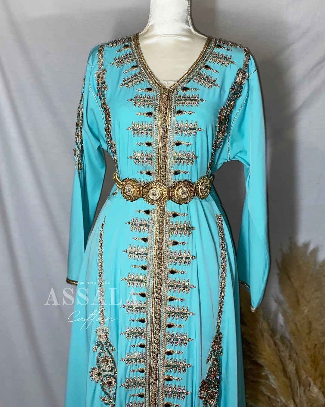 Caftan FATIMA Turquoise Assala Caftan